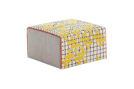 Gan Rugs Bandas Small Pouf C Yellow