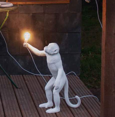 Seletti Monkey Lamp White Standing Outdoor