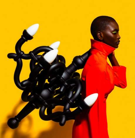 Qeeboo Fallen Chandelier M White