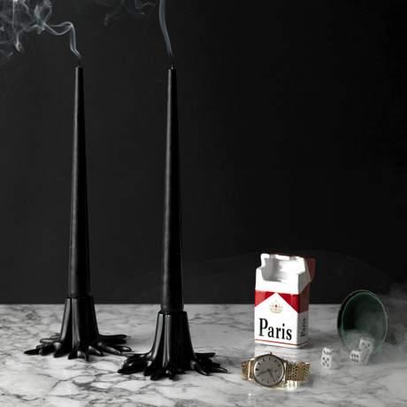 Garden Glory Mini Root Candle Holder Black