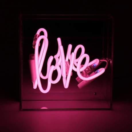 Love Mini Acrylic Box Neon Light 