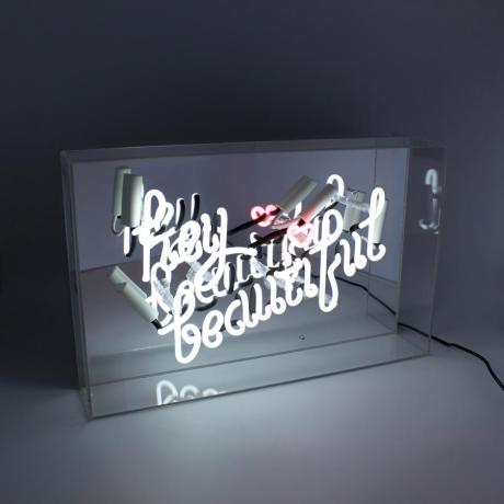 Hey Beautiful Acrylic Box Neon Light