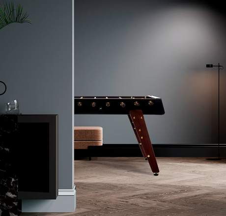 RS Barcelona RS3 Wood Gold Football Table Indoor/Outdoor