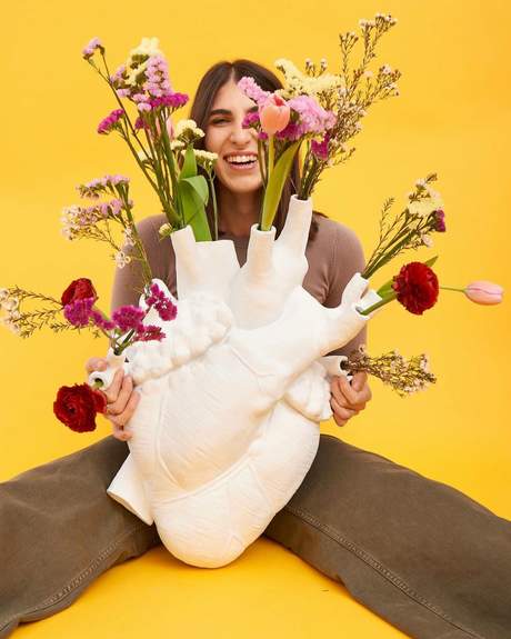 Seletti Love in Bloom Giant Resin Heart Vase