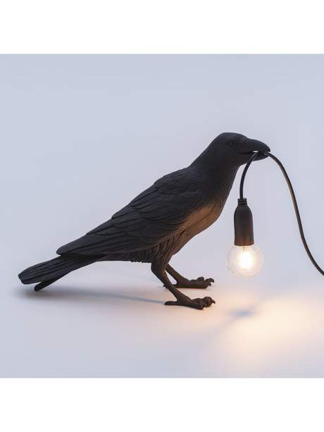 Seletti Bird Lamp Black Waiting OUTDOOR
