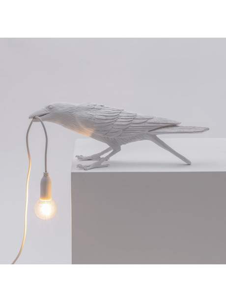 Seletti Bird Lamp White Playing OUTDOOR