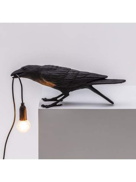 Seletti Bird Lamp Black Playing OUTDOOR