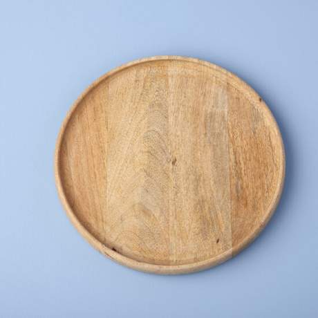 Natural Mango Wood Round Platter Medium