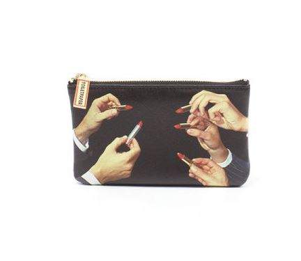 Seletti Toiletpaper Coin Bag Lipsticks Black