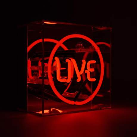 Live Mini Plexi Glass Neon Sign 