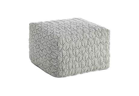 Gan Rugs Chaddar Grey Pouf