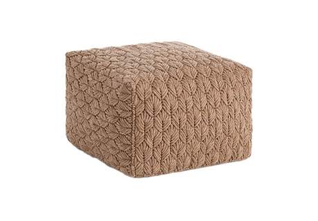 Gan Rugs Chaddar Camel Pouf