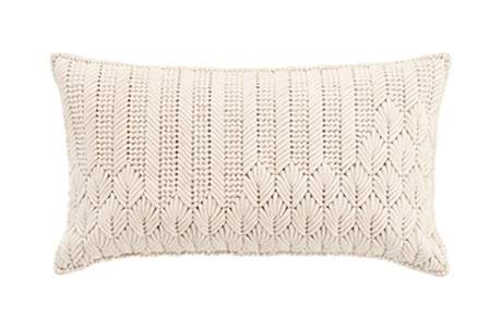 Gan Rugs Chaddar White Cushion