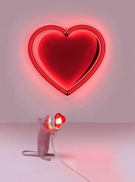 Seletti Mouse Lamp Valentine's Edition