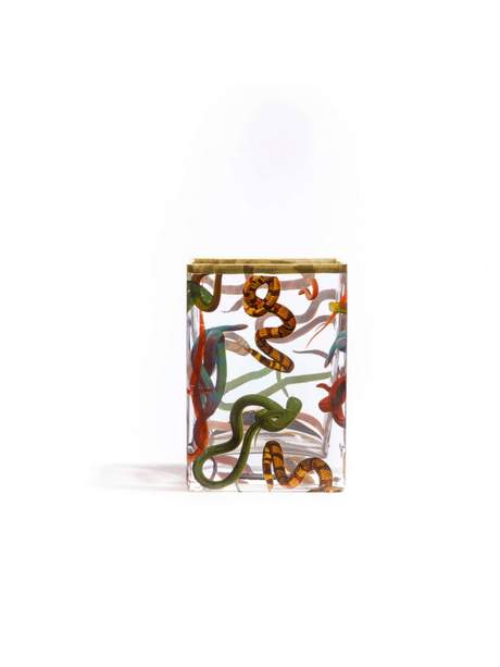 Seletti Toiletpaper Glass Vase Snakes