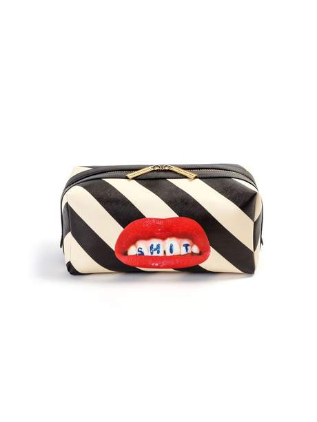 Seletti Toiletpaper Wash Bag Shit Stripes