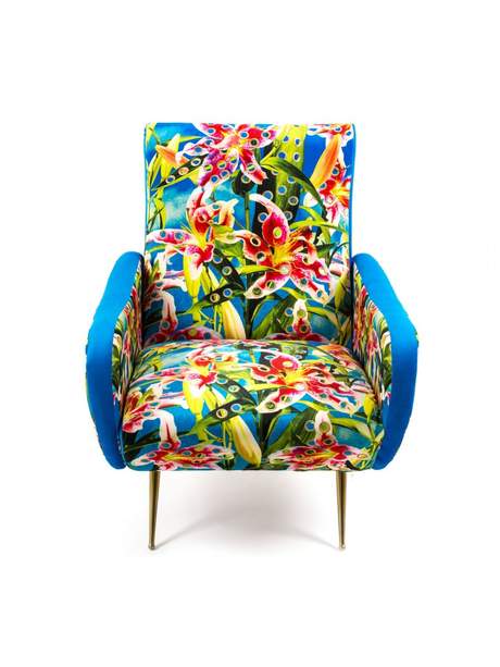 Seletti Toiletpaper Armchair Flowers with holes