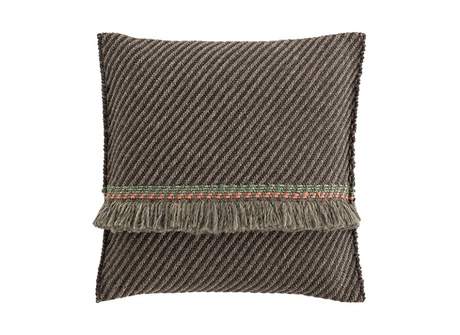 Gan Rugs Garden Layers Cushion Diagonal Aloe-Grey Big