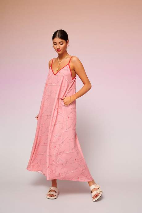 Karavan Tati Dress - Lines Pink