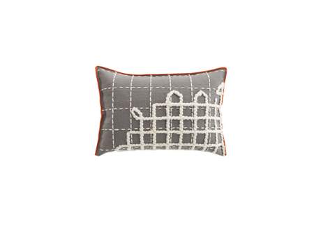 Gan Rugs Bandas Cushion A Grey