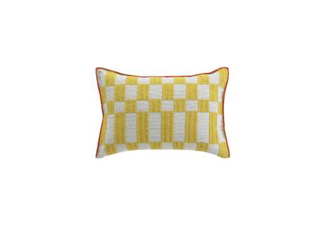 Gan Rugs Bandas Cushion B Yellow