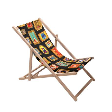 Seletti Toiletpaper Wooden Folding Deckchair Frames