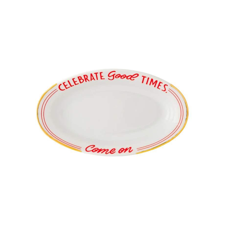 Little Oval Dish "Celebrate Good Times"