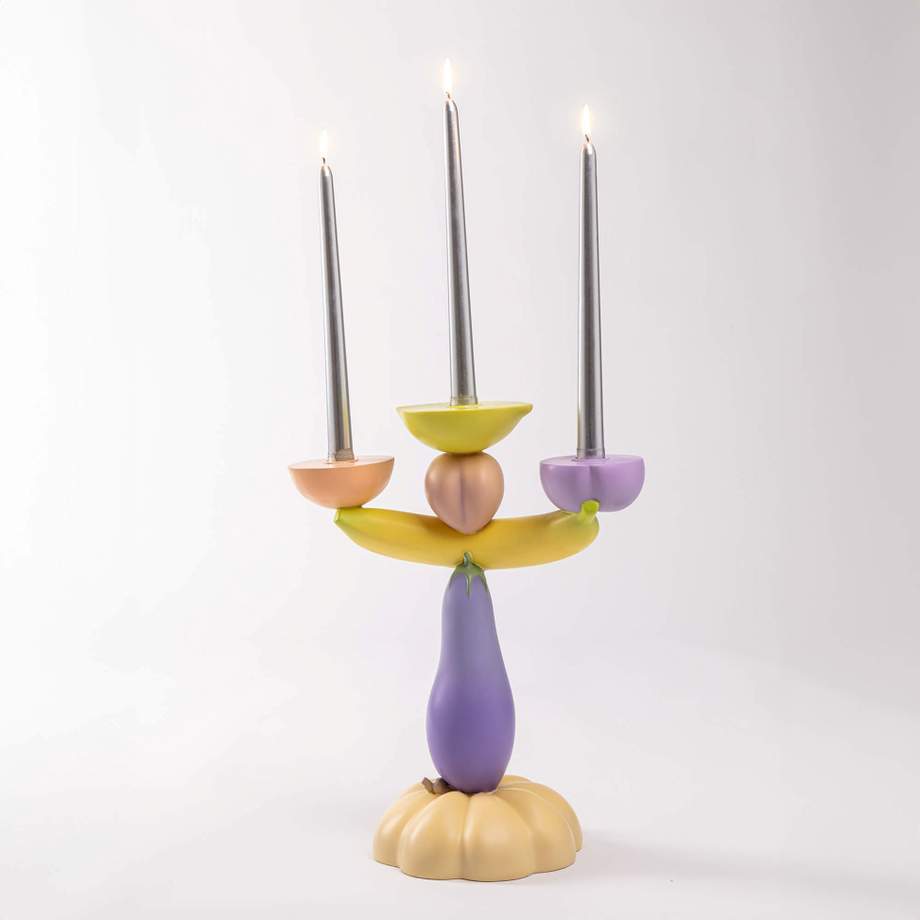 Seletti Vitamin Candelabra Aubergine