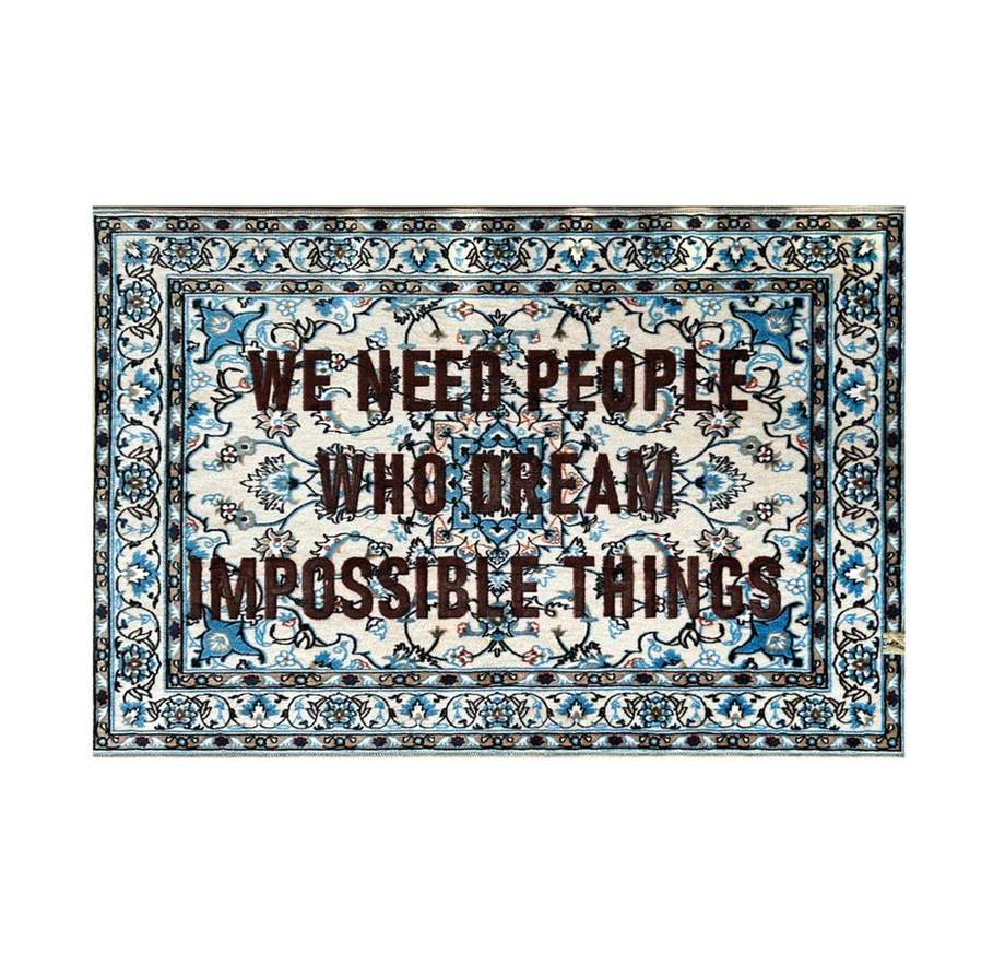 Seletti Burnt Carpet We Need People 180x120