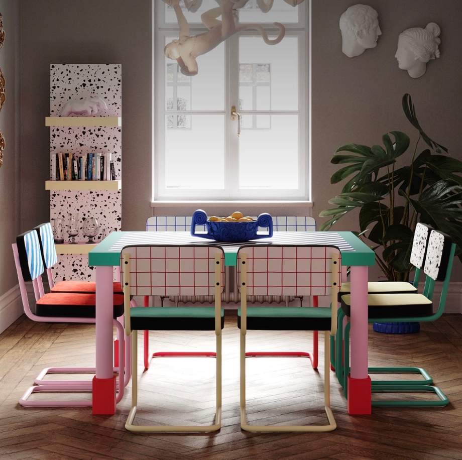 Seletti Superchair Blue Grid