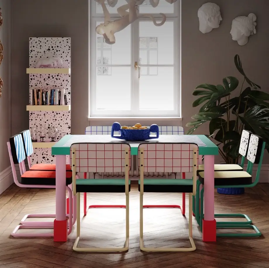 Seletti Superchair Blue Grid