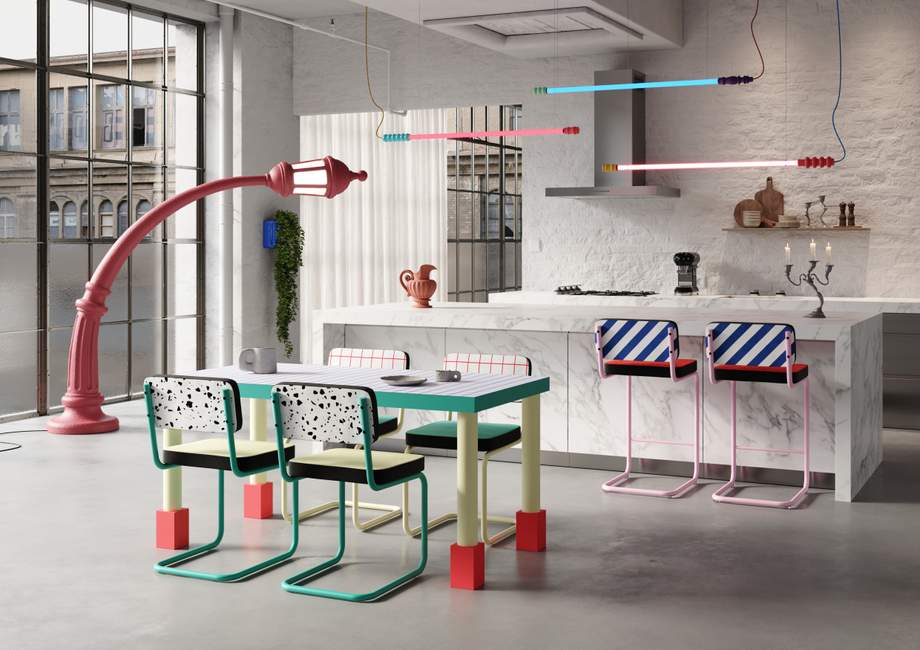 Seletti Superchair Red Grid