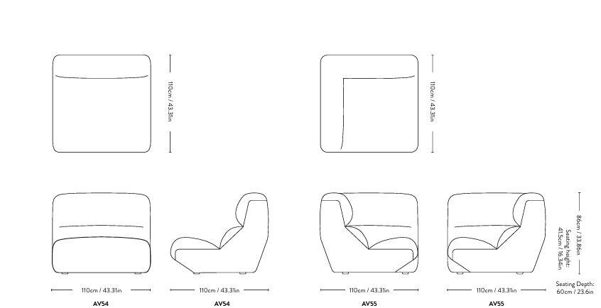 &Tradition Hi Lo Sofa