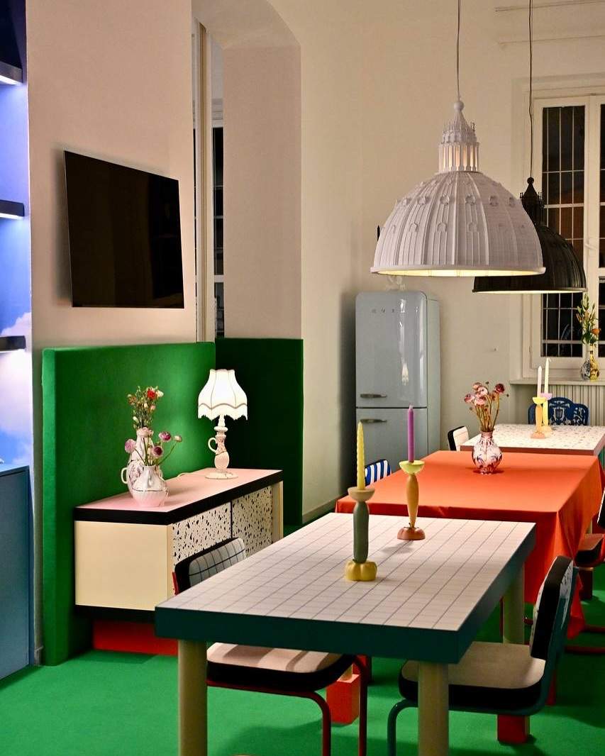 Seletti Supertable Blue Grid