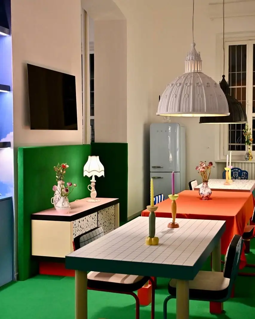 Seletti Supertable Blue Grid