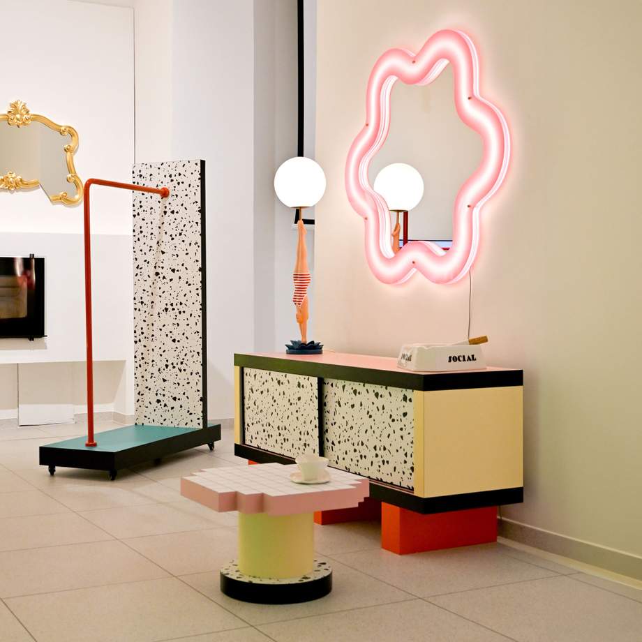 Seletti Supercoffee Table Blue Grid