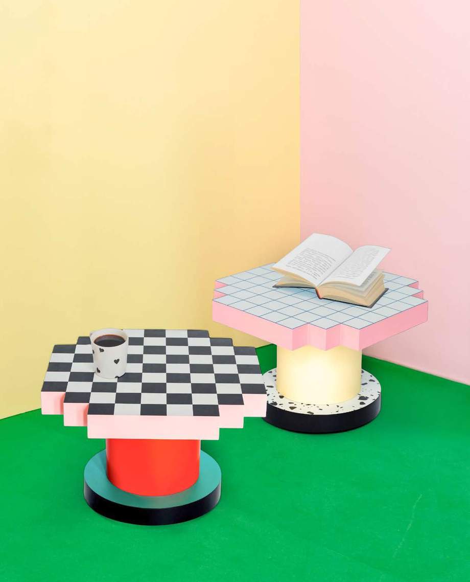 Seletti Supercoffee Table Blue Grid