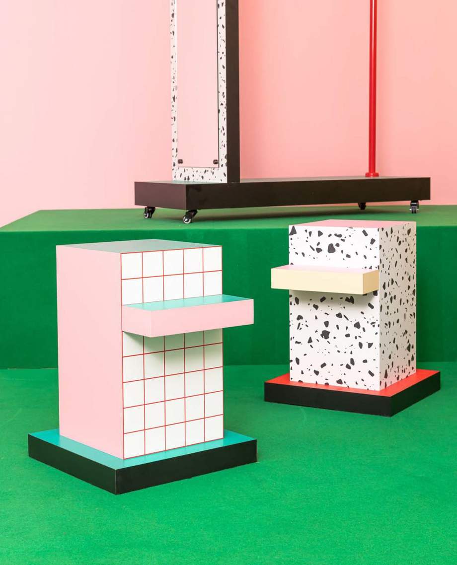 Seletti Superside Table Red Grid