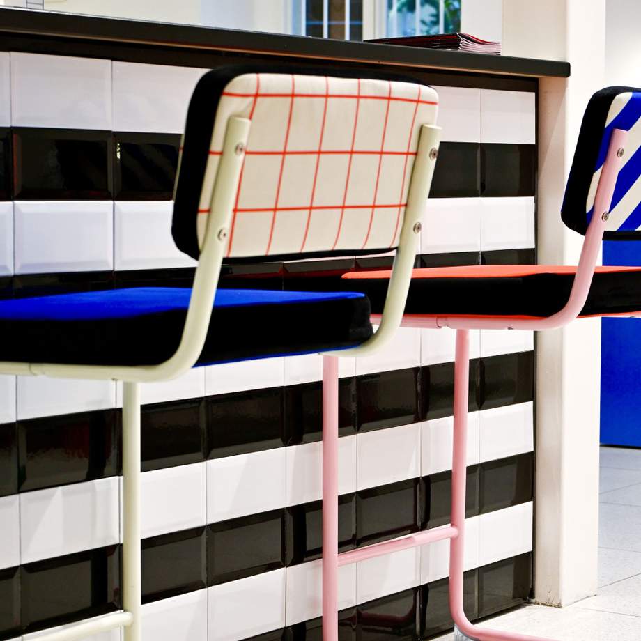 Seletti Superstool Blue Stripes