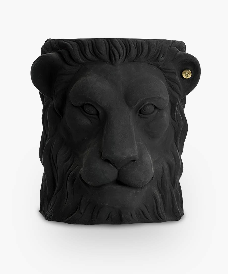 Garden Glory Lion Pot Big Black