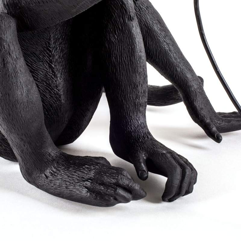 Seletti Monkey Lamp Black Sitting Indoor/Outdoor