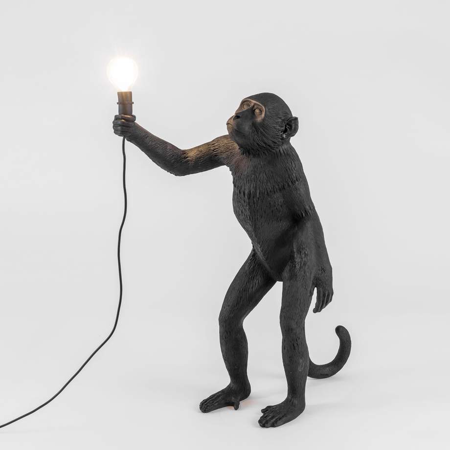Seletti Monkey Lamp Black Standing Indoor/Outdoor