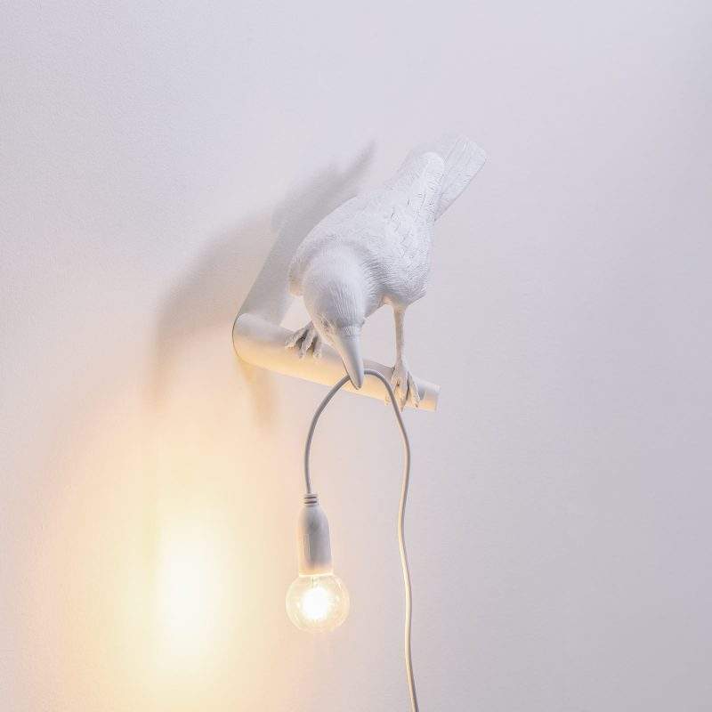 Seletti Bird Lamp White Looking Left