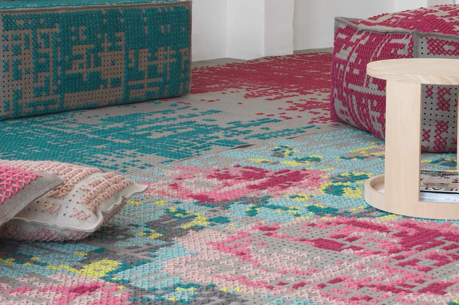Gan Rugs Canevas Flowers Rug Colour 170x240