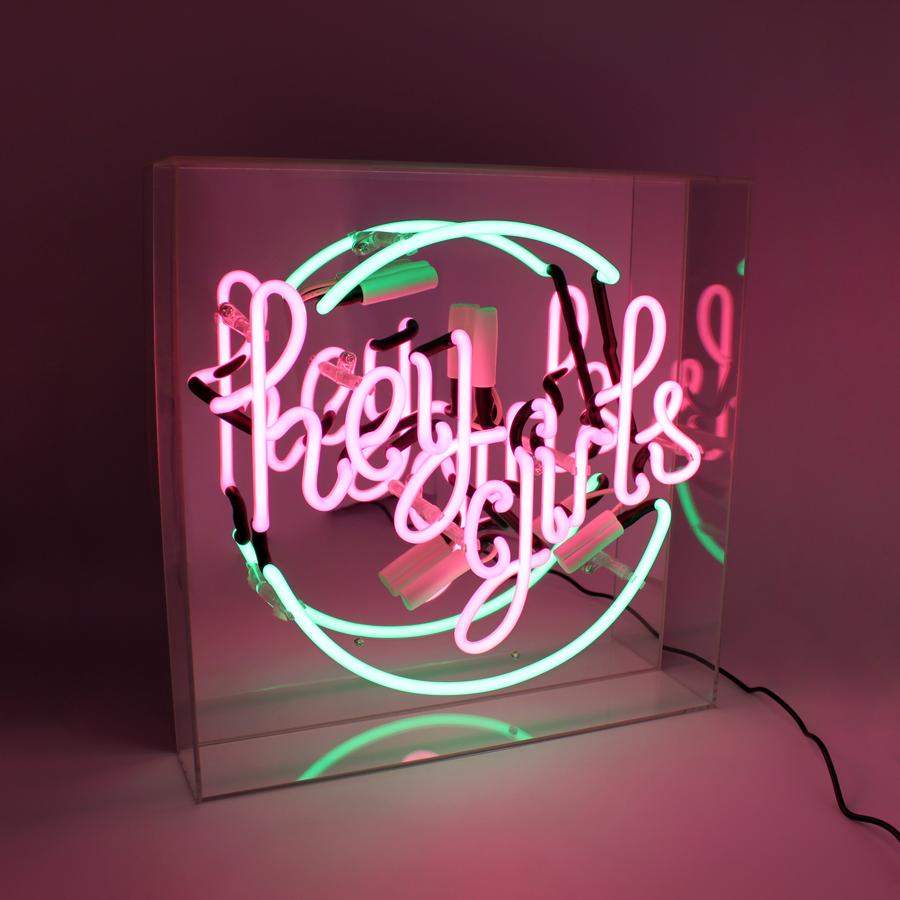 Plexi Box Neon Hey Girls