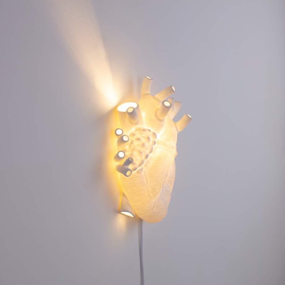 Seletti Heart Lamp Porcelain Aplique 