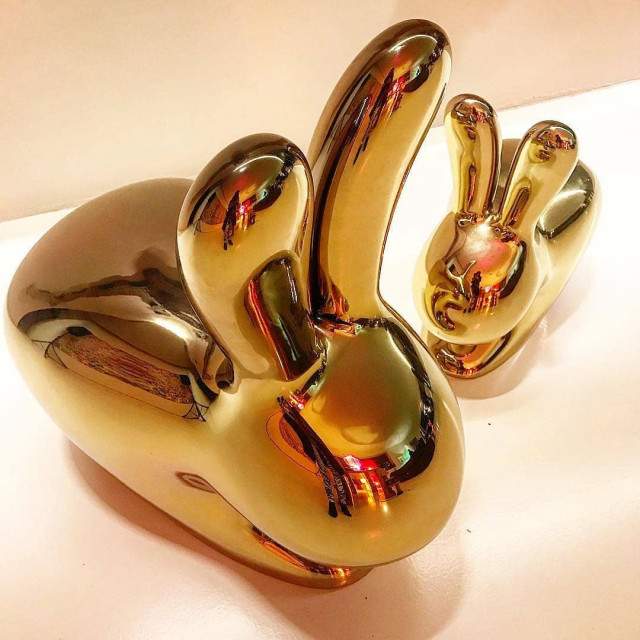 Qeeboo Rabbit Chair Metal Finish