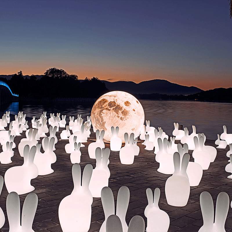 Qeeboo Rabbit Rechargeable Lamp Big 