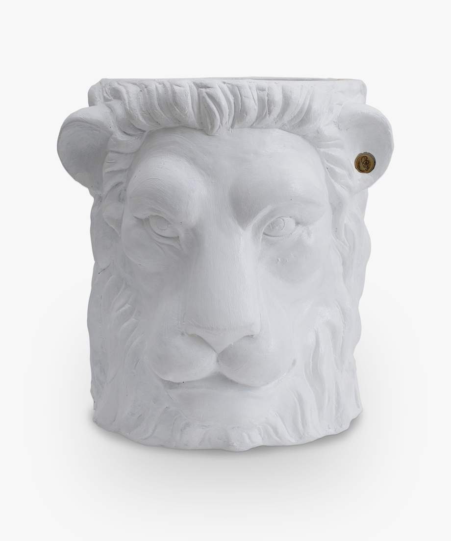 Garden Glory Lion Pot Big White