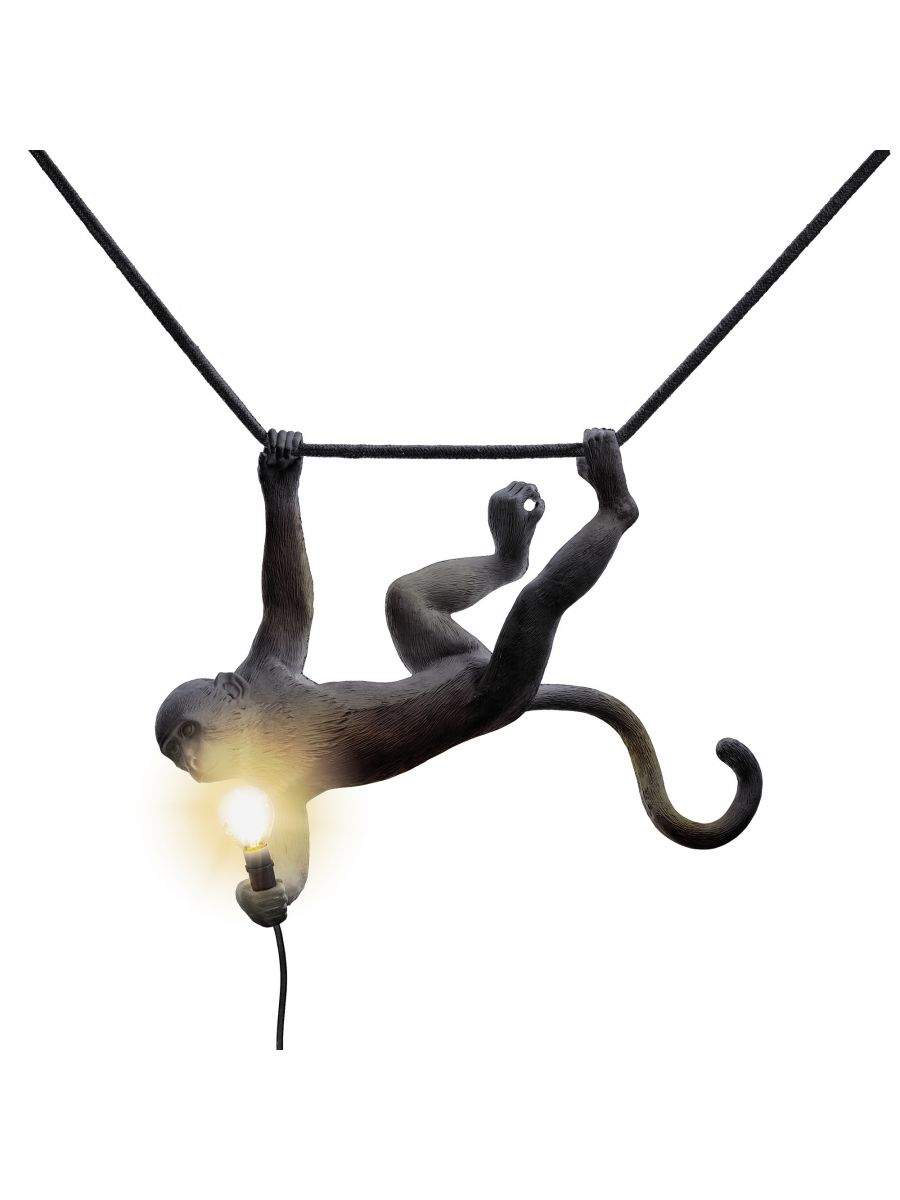 Seletti Monkey Lamp Black Swing Indoor/Outdoor
